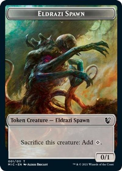 Eldrazi Spawn // Human Soldier Double-Sided Token [Innistrad: Midnight Hunt Commander Tokens] MTG Single Magic: The Gathering    | Red Claw Gaming
