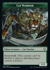 Saproling // Cat Warrior Double-Sided Token [Dominaria United Tokens] MTG Single Magic: The Gathering    | Red Claw Gaming