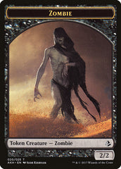 Zombie // Trueheart Duelist Double-Sided Token [Amonkhet Tokens] MTG Single Magic: The Gathering    | Red Claw Gaming
