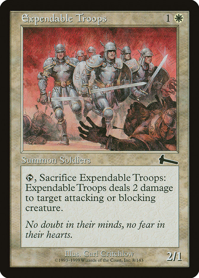 Expendable Troops [Urza's Legacy] MTG Single Magic: The Gathering    | Red Claw Gaming