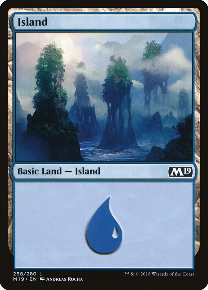 Island (268) [Core Set 2019] MTG Single Magic: The Gathering    | Red Claw Gaming