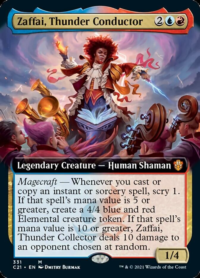 Zaffai, Thunder Conductor (Extended Art) [Commander 2021] MTG Single Magic: The Gathering    | Red Claw Gaming