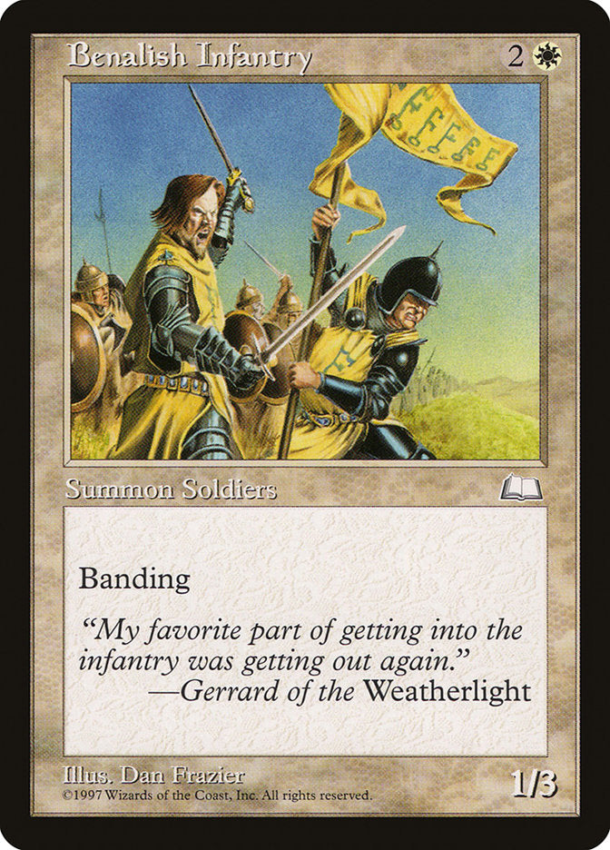 Benalish Infantry [Weatherlight] MTG Single Magic: The Gathering    | Red Claw Gaming