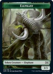 Elephant // Golem Double-Sided Token [Double Masters Tokens] MTG Single Magic: The Gathering    | Red Claw Gaming