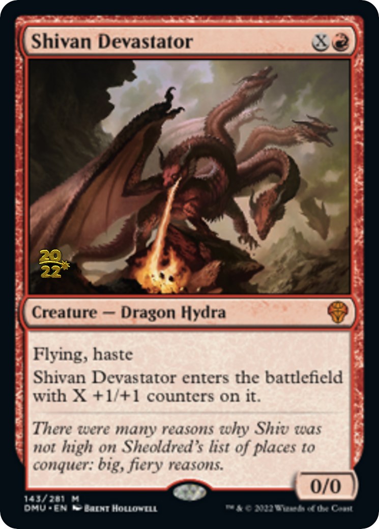 Shivan Devastator [Dominaria United Prerelease Promos] MTG Single Magic: The Gathering    | Red Claw Gaming