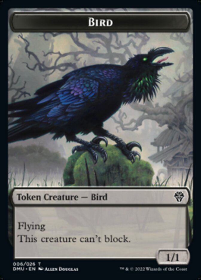 Bird Token (006) [Dominaria United Tokens] MTG Single Magic: The Gathering    | Red Claw Gaming
