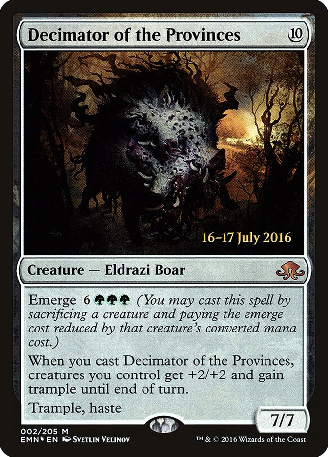 Decimator of the Provinces [Eldritch Moon Prerelease Promos] MTG Single Magic: The Gathering    | Red Claw Gaming