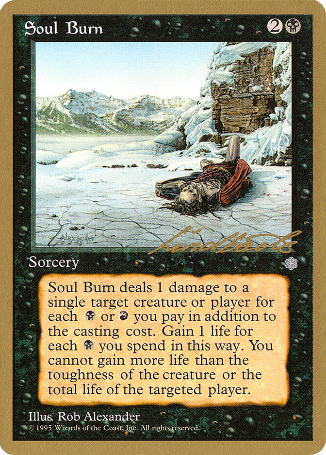 Soul Burn (Leon Lindback) [Pro Tour Collector Set] MTG Single Magic: The Gathering    | Red Claw Gaming