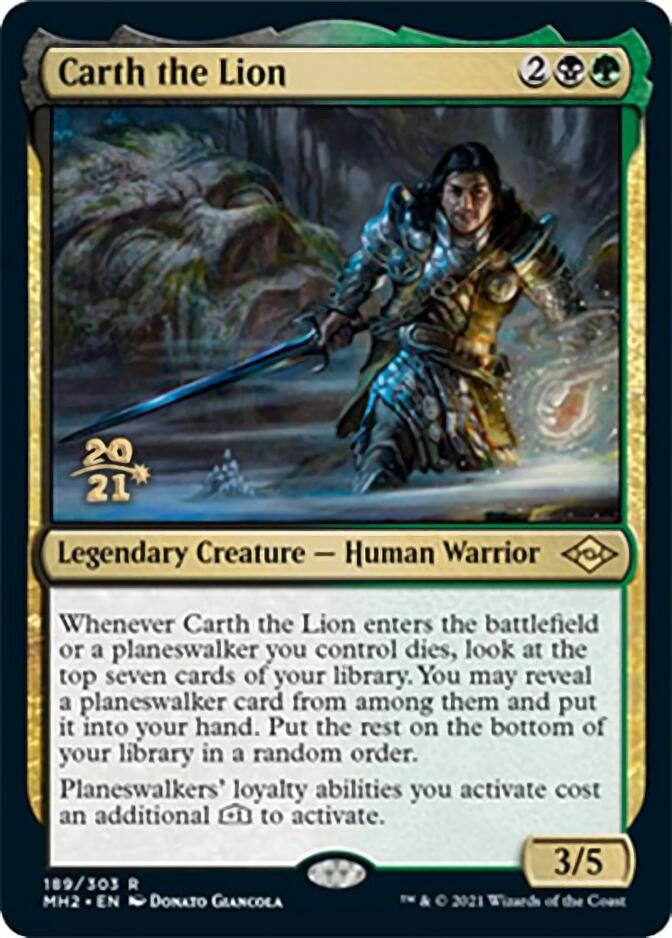 Carth the Lion [Modern Horizons 2 Prerelease Promos] MTG Single Magic: The Gathering    | Red Claw Gaming
