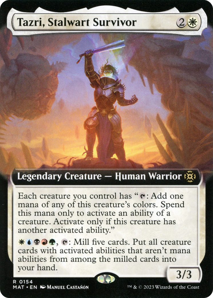 Tazri, Stalwart Survivor (Extended Art) [March of the Machine: The Aftermath] MTG Single Magic: The Gathering    | Red Claw Gaming