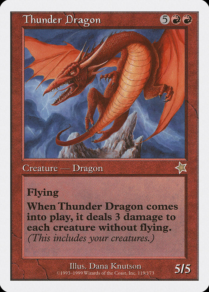 Thunder Dragon [Starter 1999] MTG Single Magic: The Gathering    | Red Claw Gaming