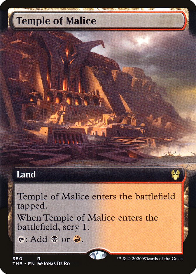 Temple of Malice (Extended Art) [Theros Beyond Death] MTG Single Magic: The Gathering    | Red Claw Gaming