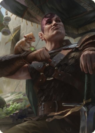 Minsc & Boo, Timeless Heroes Art Card (38) [Commander Legends: Battle for Baldur's Gate Art Series] MTG Single Magic: The Gathering    | Red Claw Gaming