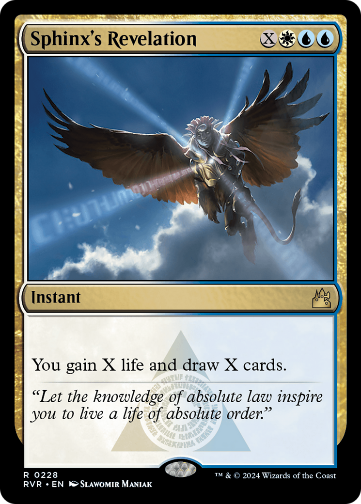 Sphinx's Revelation [Ravnica Remastered] MTG Single Magic: The Gathering    | Red Claw Gaming