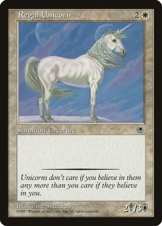 Regal Unicorn [Portal] MTG Single Magic: The Gathering    | Red Claw Gaming