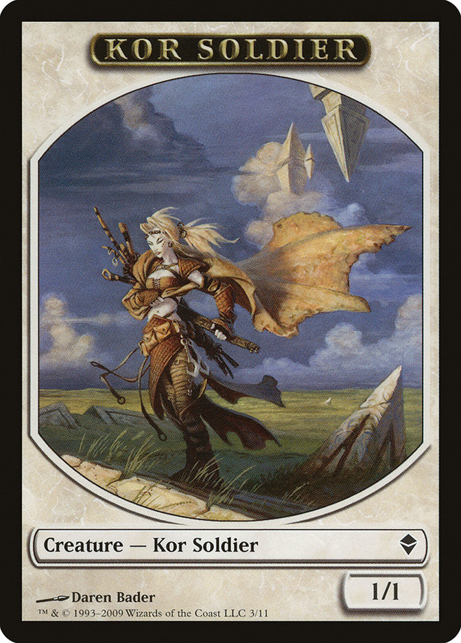 Kor Soldier Token [Zendikar Tokens] MTG Single Magic: The Gathering    | Red Claw Gaming
