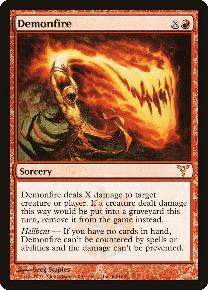 Demonfire [Dissension] MTG Single Magic: The Gathering    | Red Claw Gaming