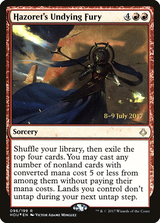 Hazoret's Undying Fury [Hour of Devastation Prerelease Promos] MTG Single Magic: The Gathering    | Red Claw Gaming