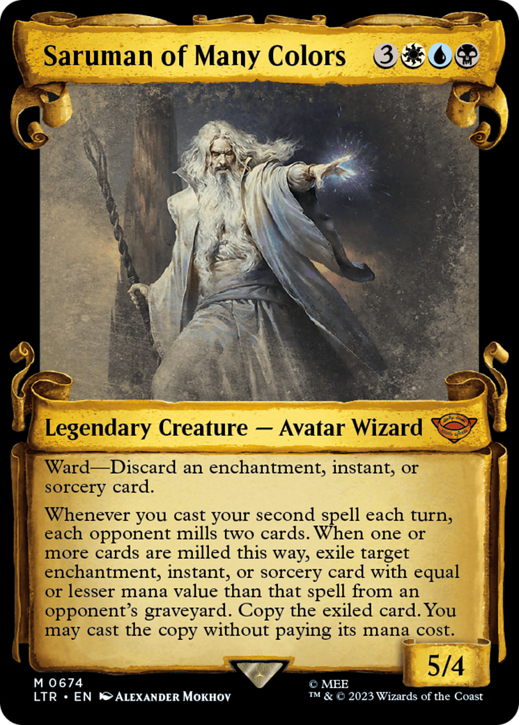 Saruman of Many Colors [The Lord of the Rings: Tales of Middle-Earth Showcase Scrolls] MTG Single Magic: The Gathering    | Red Claw Gaming