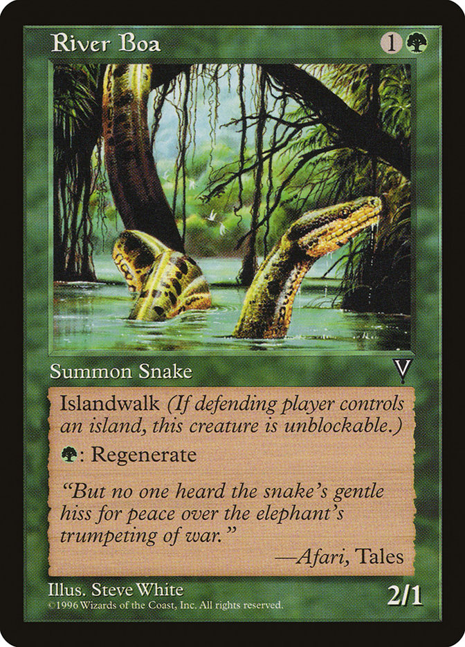 River Boa [Visions] MTG Single Magic: The Gathering    | Red Claw Gaming