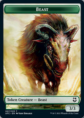 Beast // Dragon Spirit Double-Sided Token [Dungeons & Dragons: Adventures in the Forgotten Realms Commander Tokens] MTG Single Magic: The Gathering    | Red Claw Gaming
