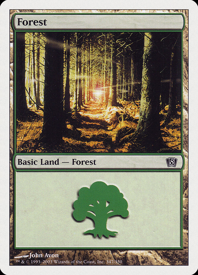 Forest (347) [Eighth Edition] MTG Single Magic: The Gathering    | Red Claw Gaming