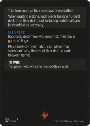 Winchester Draft (Magic Minigame) [Kamigawa: Neon Dynasty Minigame] MTG Single Magic: The Gathering    | Red Claw Gaming