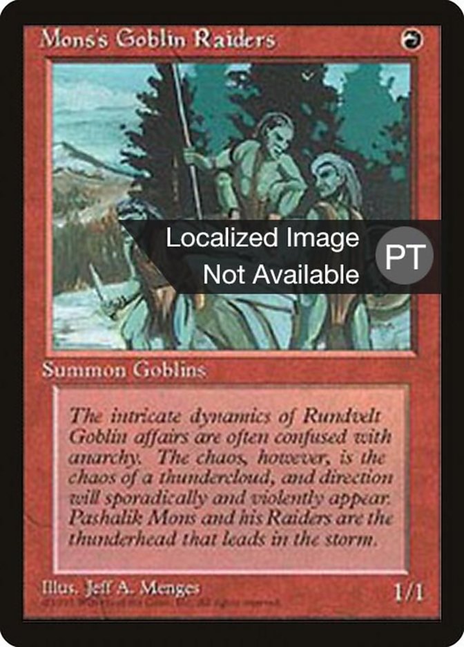 Mons's Goblin Raiders [Fourth Edition (Foreign Black Border)] MTG Single Magic: The Gathering    | Red Claw Gaming