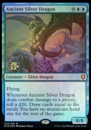 Ancient Silver Dragon [Commander Legends: Battle for Baldur's Gate Prerelease Promos] MTG Single Magic: The Gathering    | Red Claw Gaming