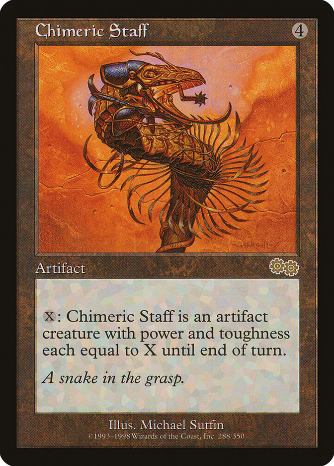 Chimeric Staff [Urza's Saga] MTG Single Magic: The Gathering    | Red Claw Gaming
