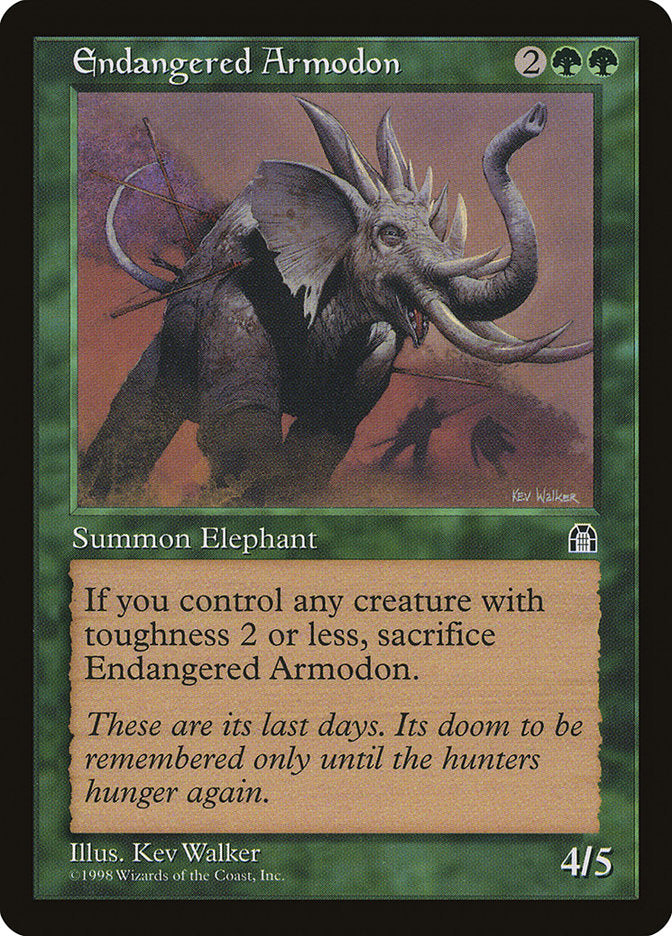 Endangered Armodon [Stronghold] MTG Single Magic: The Gathering    | Red Claw Gaming