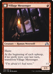 Village Messenger // Moonrise Intruder [Shadows over Innistrad] MTG Single Magic: The Gathering    | Red Claw Gaming