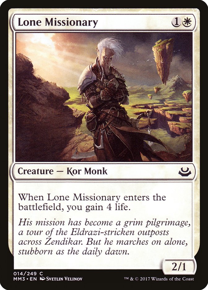 Lone Missionary [Modern Masters 2017] MTG Single Magic: The Gathering    | Red Claw Gaming