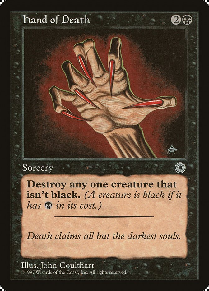 Hand of Death (With Creature Color Explanation) [Portal] MTG Single Magic: The Gathering    | Red Claw Gaming