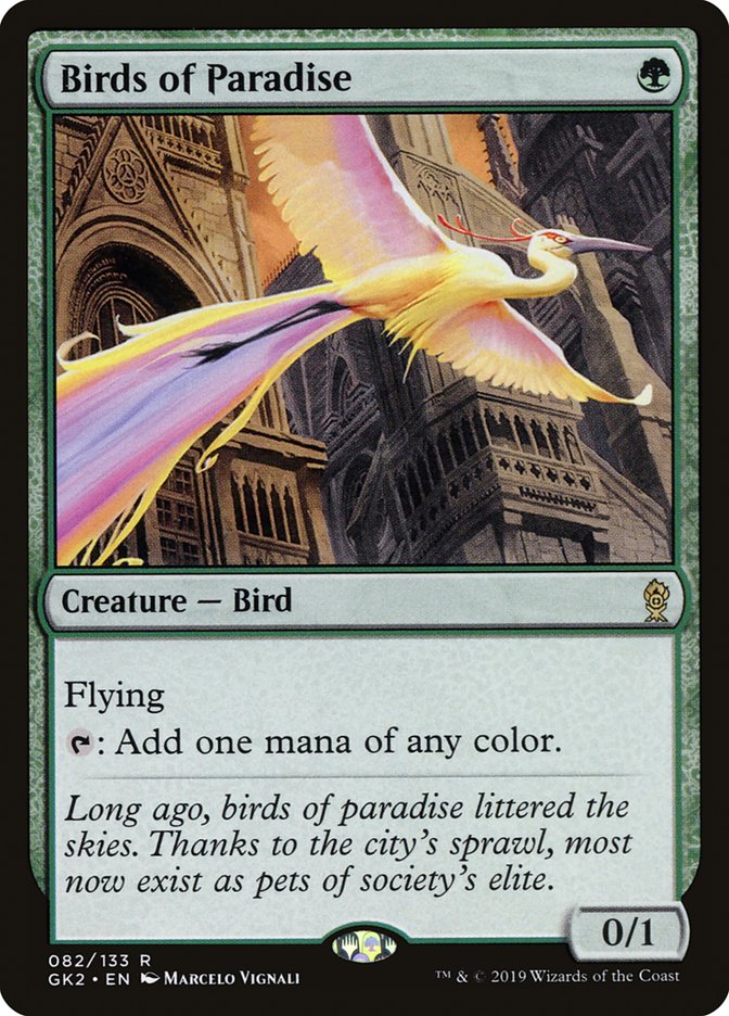 Birds of Paradise [Ravnica Allegiance Guild Kit] MTG Single Magic: The Gathering    | Red Claw Gaming