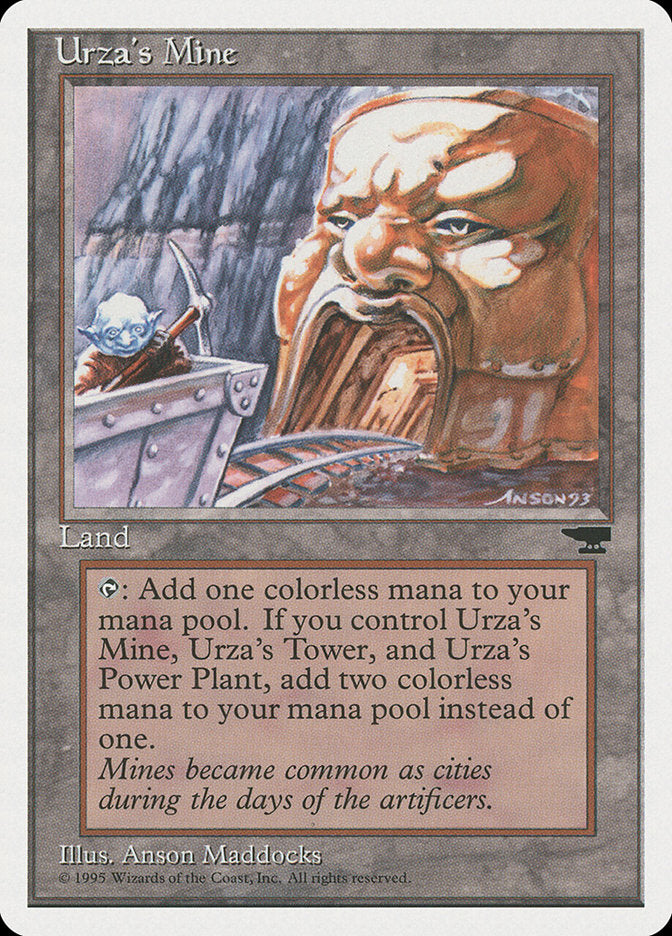 Urza's Mine (Mine Cart Entering Mouth) [Chronicles] MTG Single Magic: The Gathering    | Red Claw Gaming
