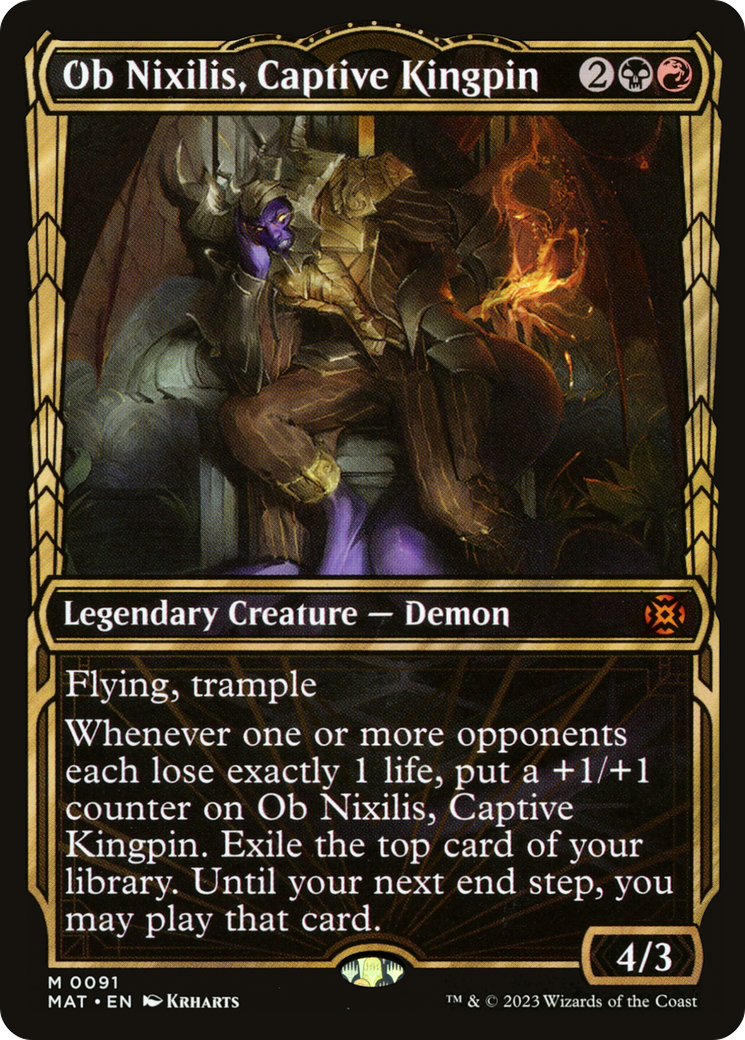 Ob Nixilis, Captive Kingpin (Showcase) [March of the Machine: The Aftermath] MTG Single Magic: The Gathering    | Red Claw Gaming
