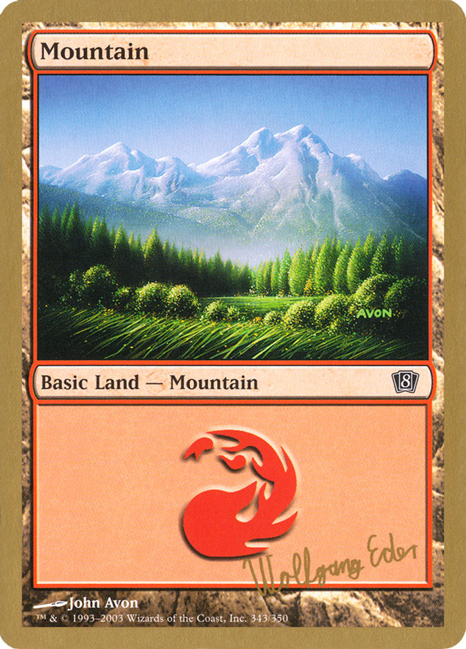 Mountain (we343) (Wolfgang Eder) [World Championship Decks 2003] MTG Single Magic: The Gathering    | Red Claw Gaming