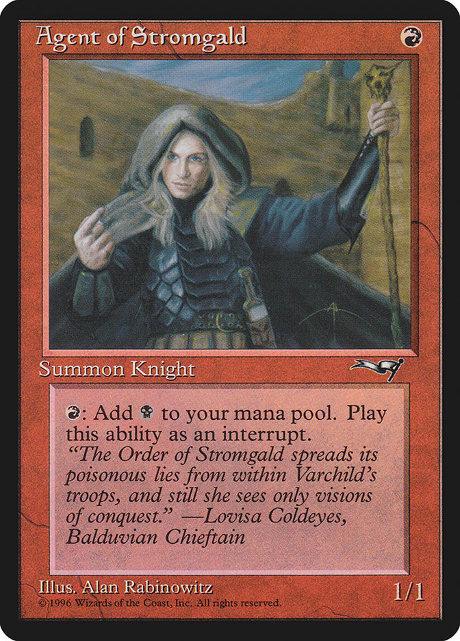 Agent of Stromgald (Holding Staff) [Alliances] MTG Single Magic: The Gathering    | Red Claw Gaming