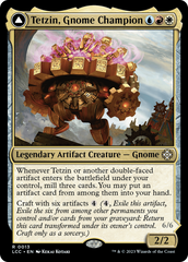 Tetzin, Gnome Champion // The Golden-Gear Colossus [The Lost Caverns of Ixalan Commander] MTG Single Magic: The Gathering    | Red Claw Gaming