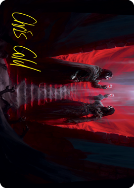 Vampires' Vengeance Art Card (Gold-Stamped Signature) [Innistrad: Crimson Vow Art Series] MTG Single Magic: The Gathering    | Red Claw Gaming