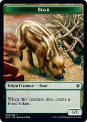Boar // Food (15) Double-Sided Token [Throne of Eldraine Tokens] MTG Single Magic: The Gathering    | Red Claw Gaming