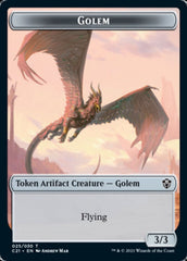 Golem (025) // Thopter Double-Sided Token [Commander 2021 Tokens] MTG Single Magic: The Gathering    | Red Claw Gaming