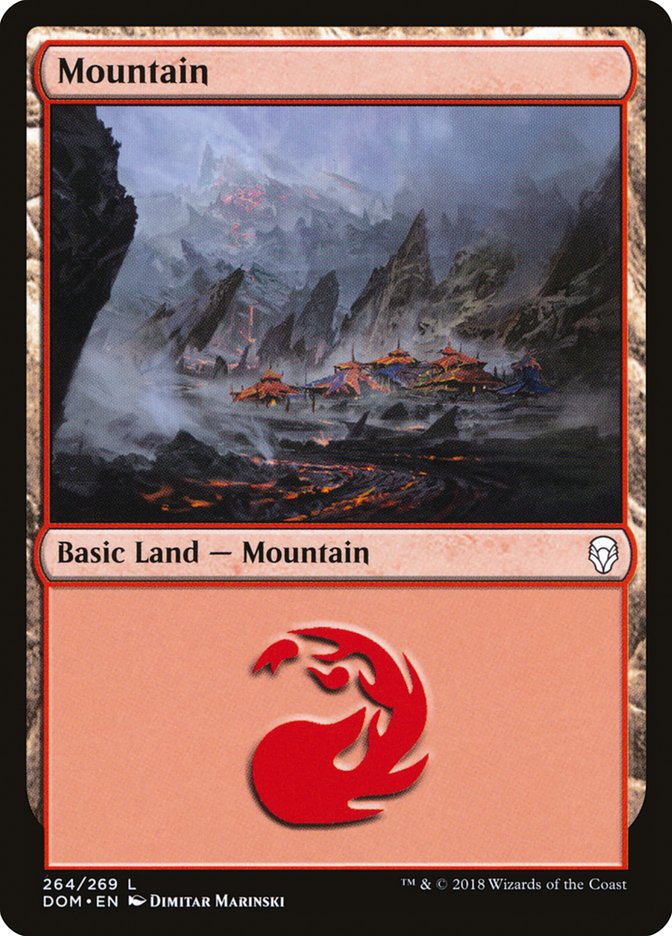 Mountain (264) [Dominaria] MTG Single Magic: The Gathering    | Red Claw Gaming