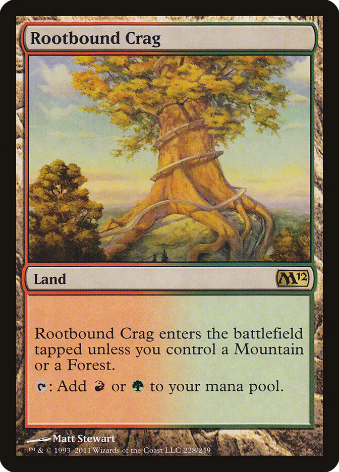 Rootbound Crag [Magic 2012] MTG Single Magic: The Gathering    | Red Claw Gaming