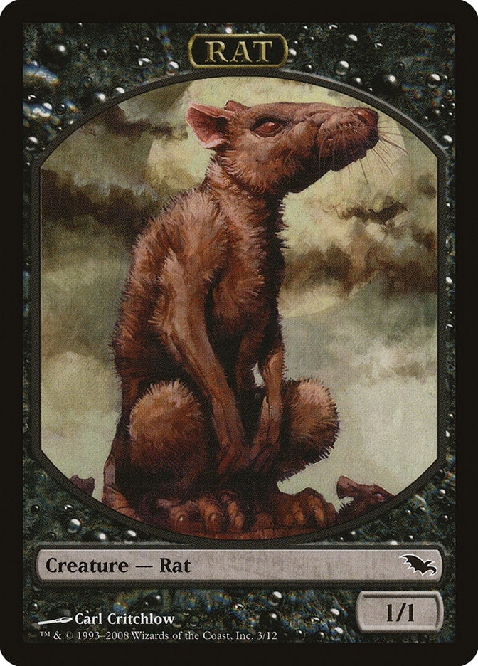 Rat Token [Shadowmoor Tokens] MTG Single Magic: The Gathering    | Red Claw Gaming