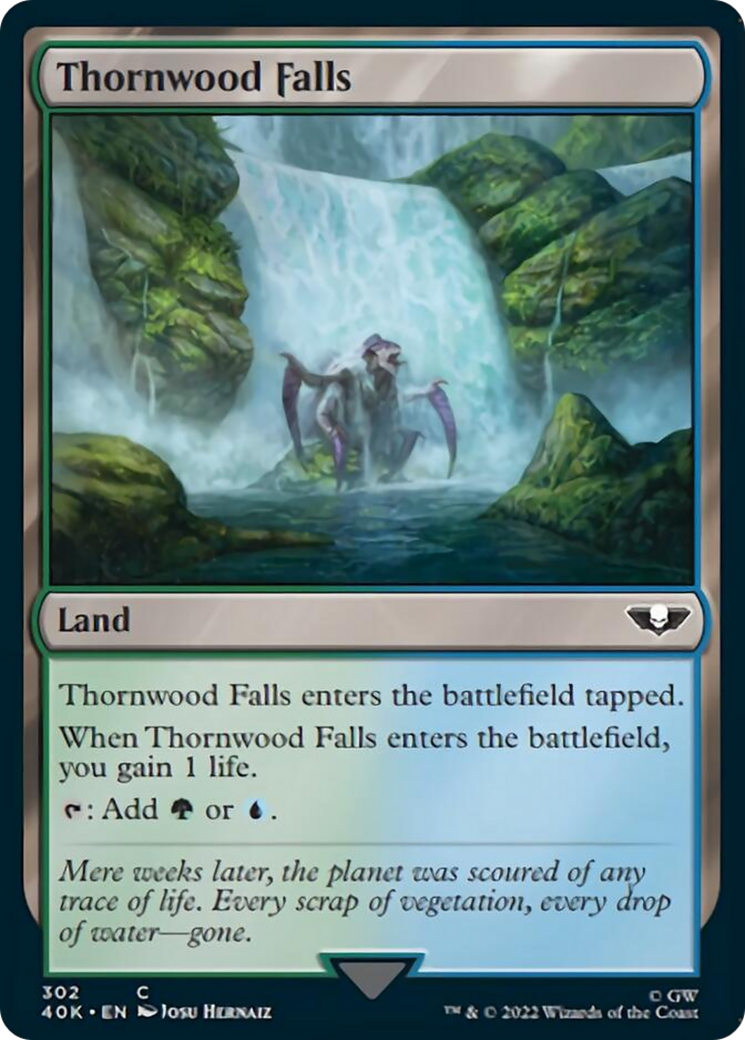 Thornwood Falls (Surge Foil) [Warhammer 40,000] MTG Single Magic: The Gathering    | Red Claw Gaming