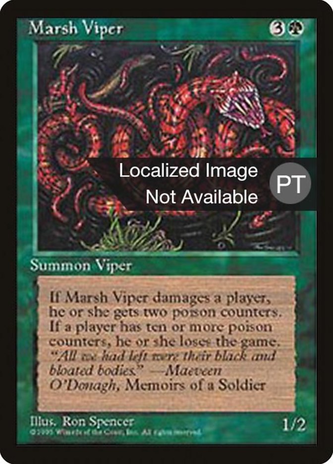 Marsh Viper [Fourth Edition (Foreign Black Border)] MTG Single Magic: The Gathering    | Red Claw Gaming