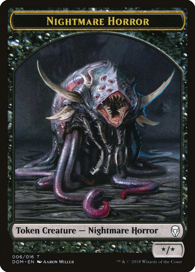 Nightmare Horror Token [Dominaria Tokens] MTG Single Magic: The Gathering    | Red Claw Gaming