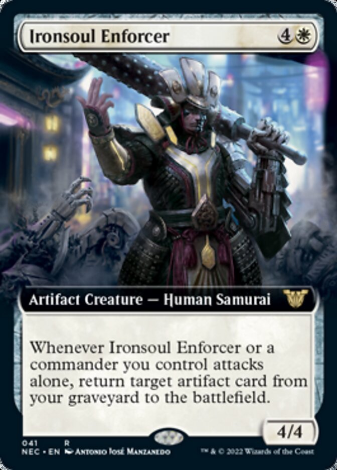 Ironsoul Enforcer (Extended Art) [Kamigawa: Neon Dynasty Commander] MTG Single Magic: The Gathering    | Red Claw Gaming
